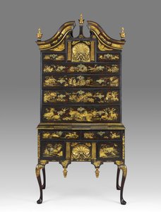 Høj kommode fra Boston, Massachusetts, 1730-60 (blød ahorn og østligt hvidt fyrretræ)